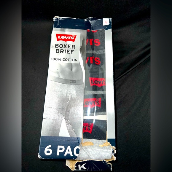 Levi’s men’s boxer brief. Size Large. 6 pack. Grey. - Picture 1 of 3